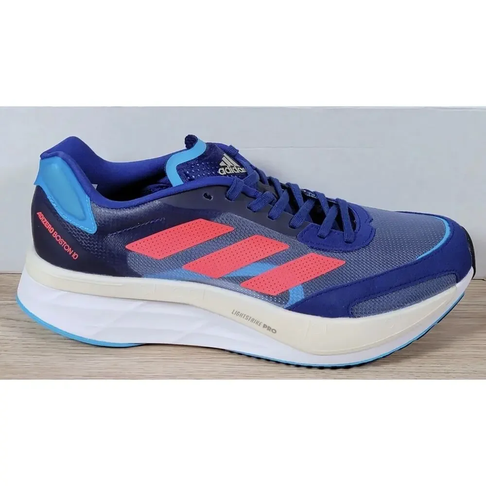 Adidas Adizero Rare Boston Run New Race Shoes Blue White Mens Size 9.5 Fast Ship